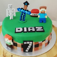 Minecraft Characters Cake